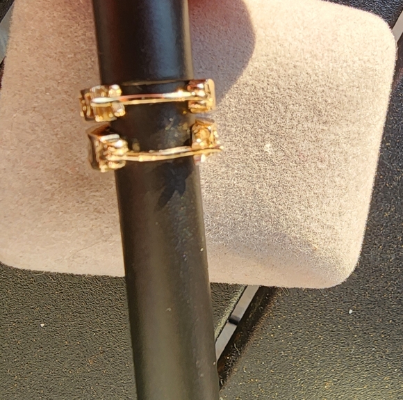 Elegant Moissanite 24k Gold On 925 Hoop Earrings - Picture 8 of 11